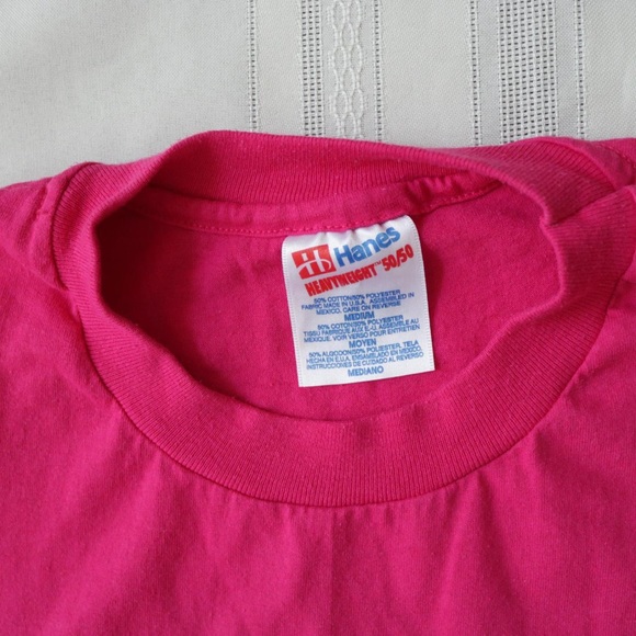 Hot pink blank single stitch t-shirt - Picture 5 of 6